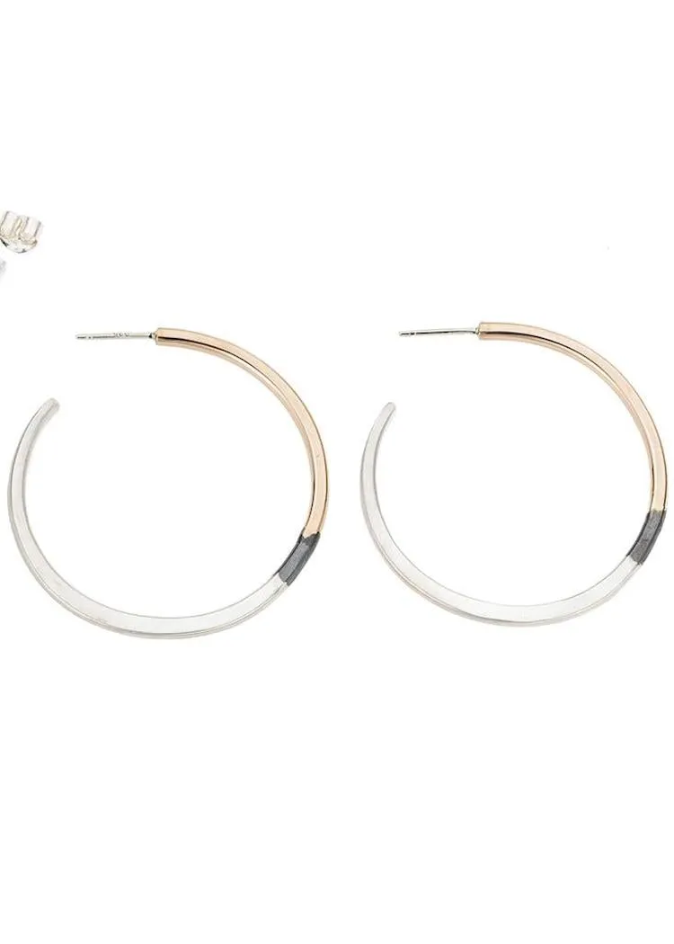 Colleen Mauer Designs | Tri-Toned Classic Hoop Earrings