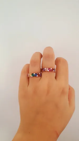 Colorful Candy Ring in 925 Sterling Silver