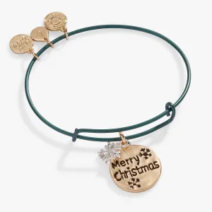 Colorful 'Merry Christmas' Ornament Charm Bangle