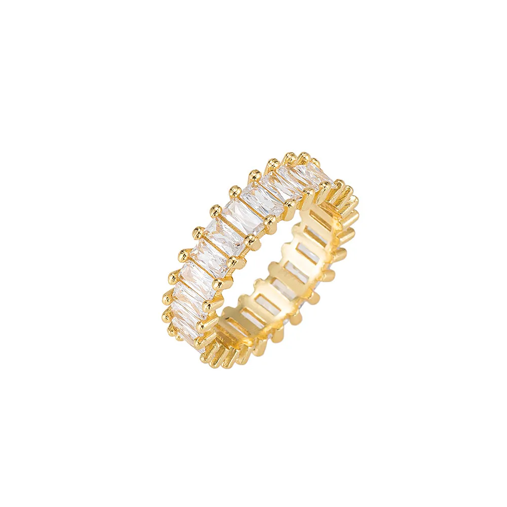 Cubic Zirconia Set Band Ring