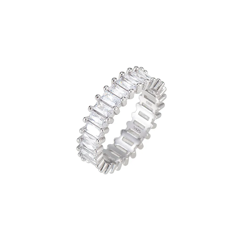 Cubic Zirconia Set Band Ring