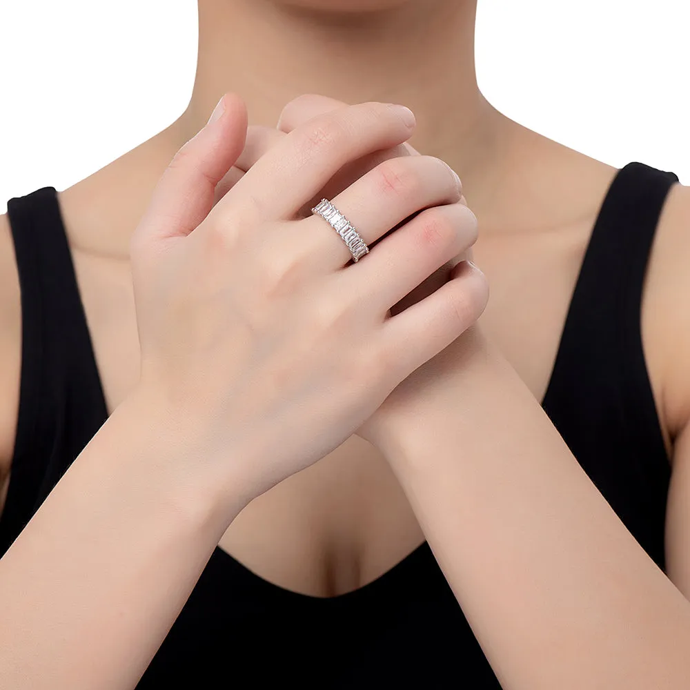 Cubic Zirconia Set Band Ring