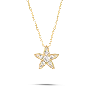 Diamond Star Pendant Yellow Gold