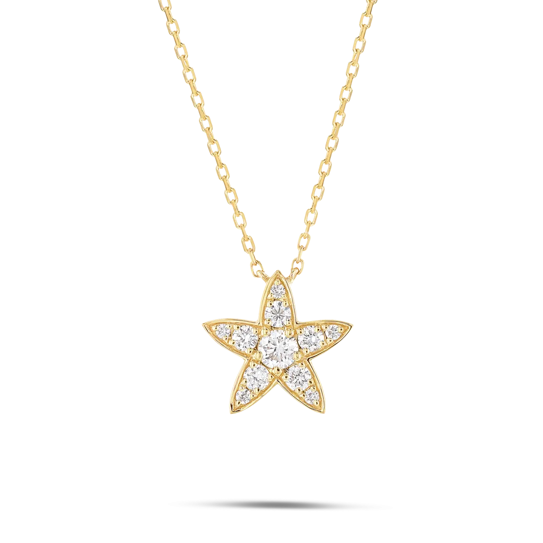 Diamond Star Pendant Yellow Gold
