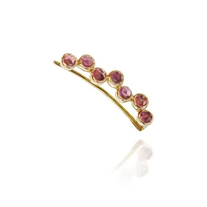 Ear Cuff Constellation Left- Pink Garnet 18k Gold
