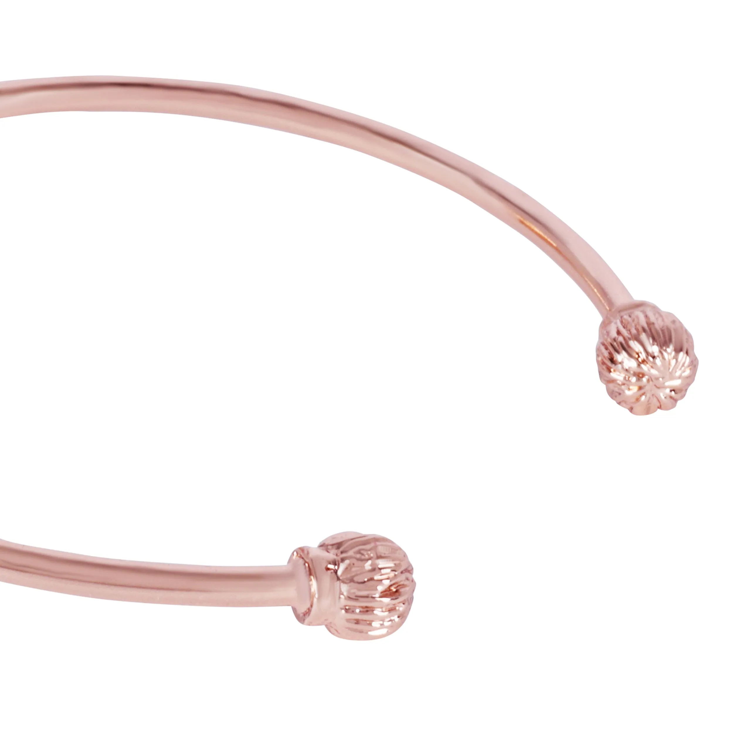 Estele Rose Collection Luxurious Rose Motif Cuff Bracelet: Rosegold Plated with Floral Charmsa??? Perfect Accessory for Women-Fashion & Gifts