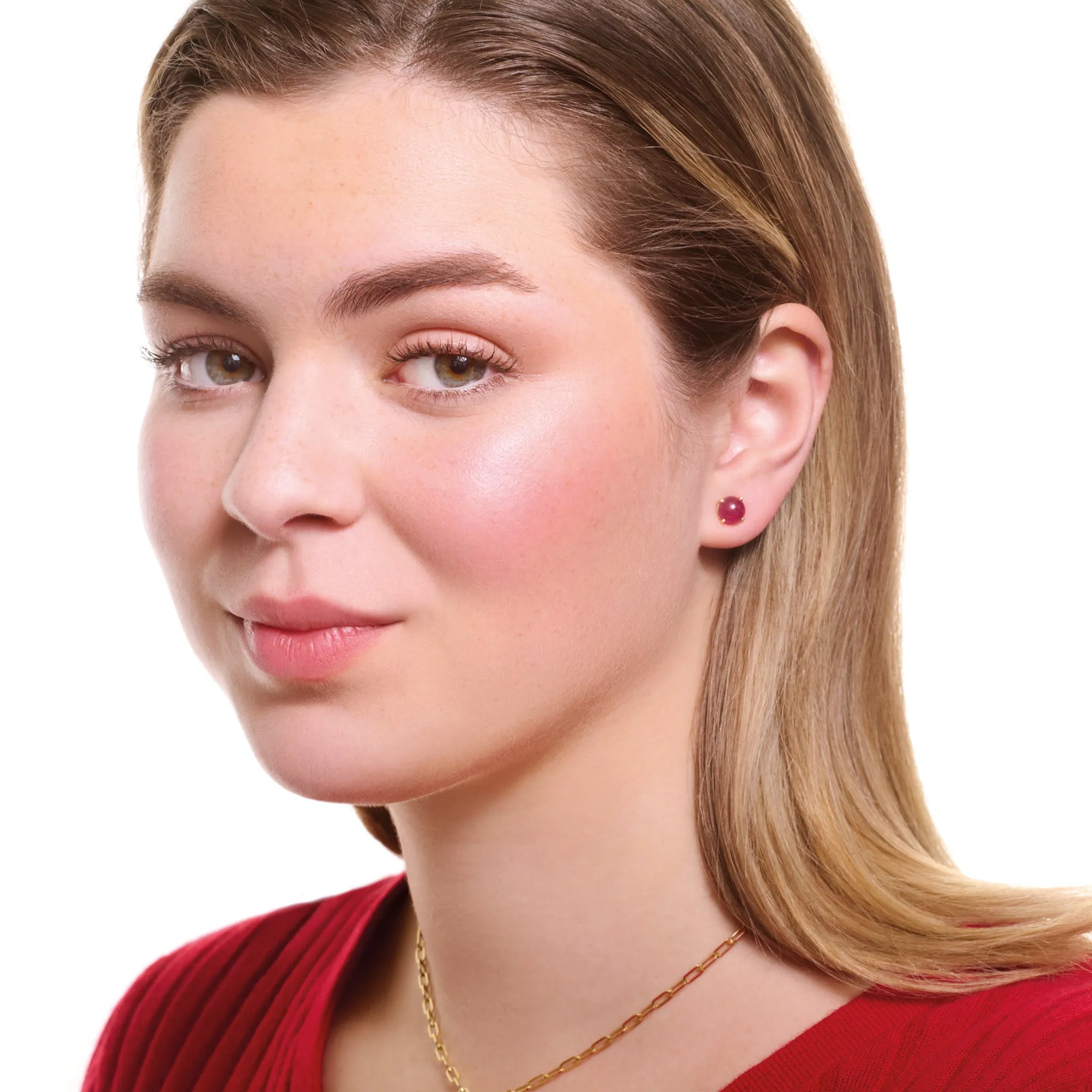 Finita Stud Earrings Yellow Gold - Citrine