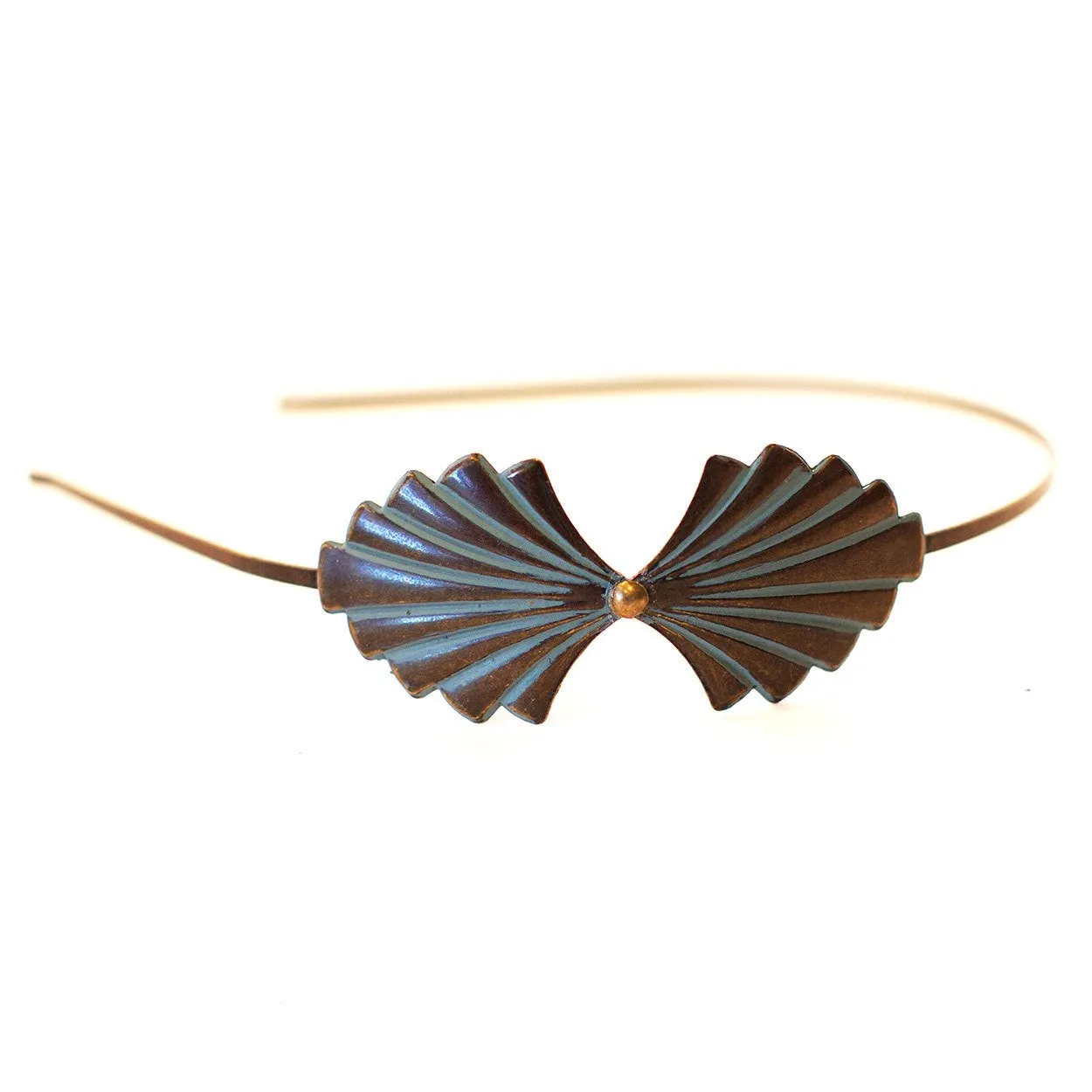 Gatsby Headband - Hand Painted Ornate Metal Filigree on Flexible Band