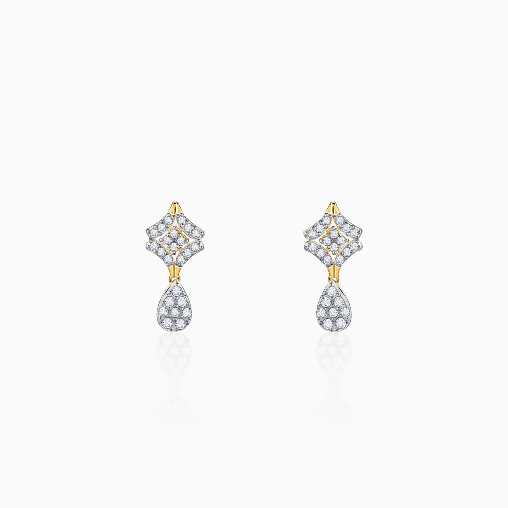 Gold Luminous Drops Diamond Earrings