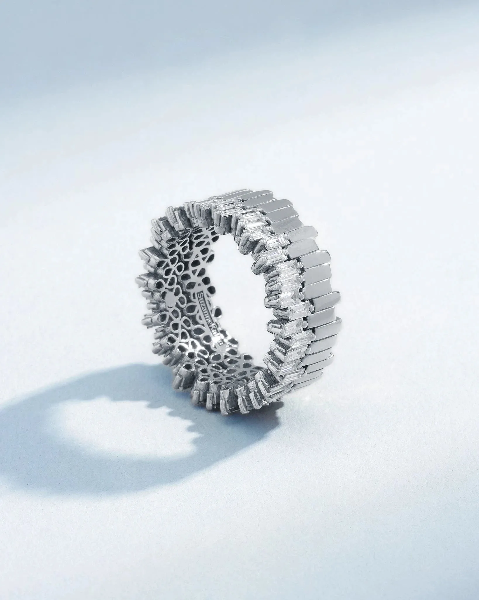 Golden Midi Stacker Diamond Eternity Band