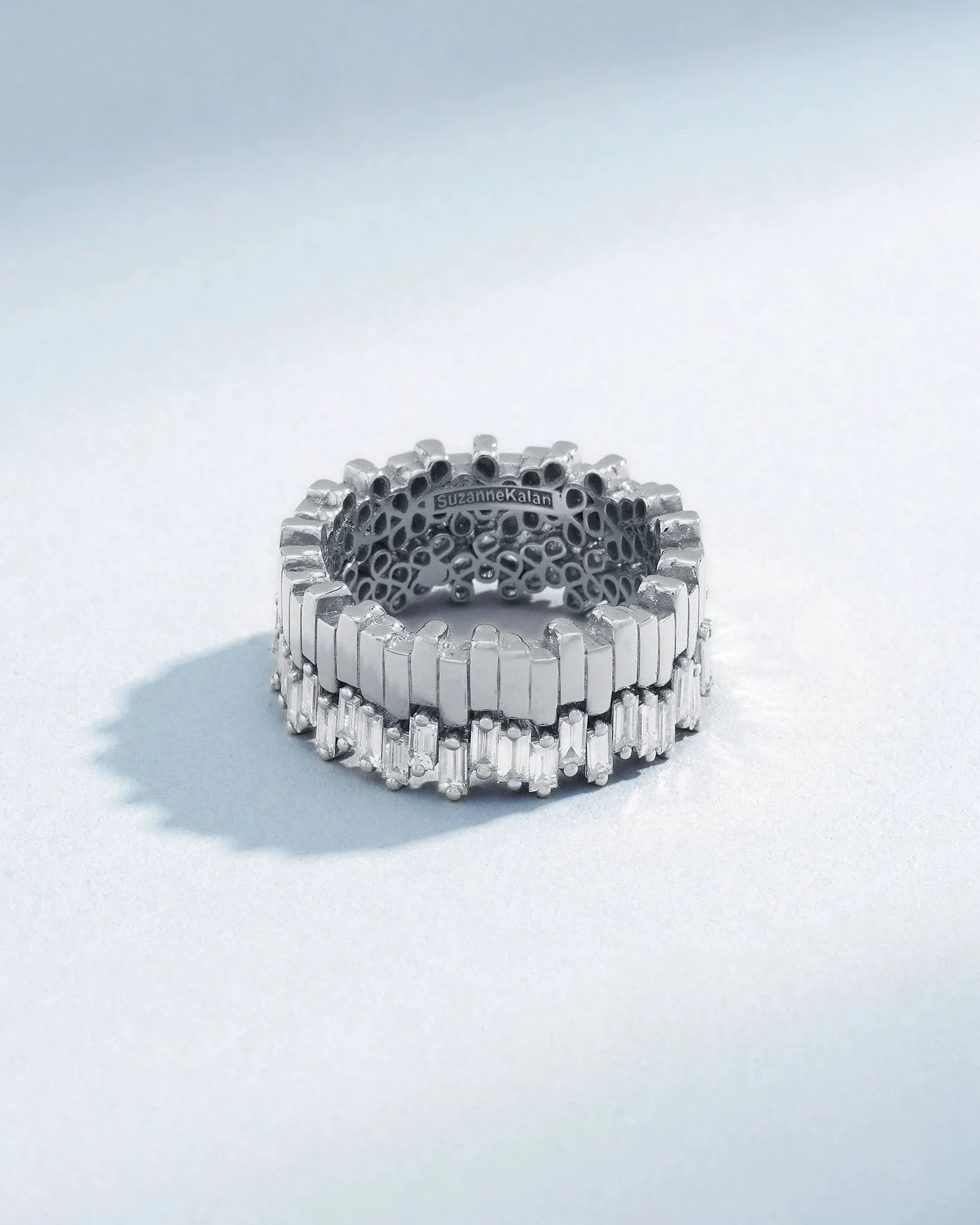 Golden Midi Stacker Diamond Eternity Band