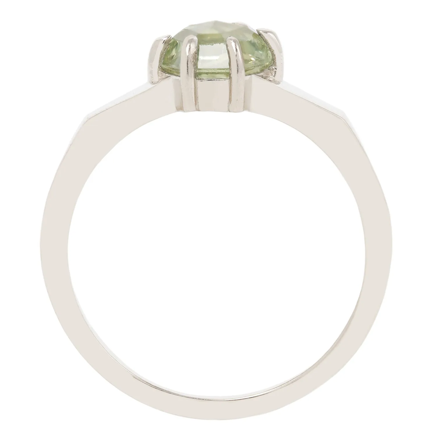 Green Hexagon Sapphire Ring