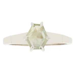Green Hexagon Sapphire Ring