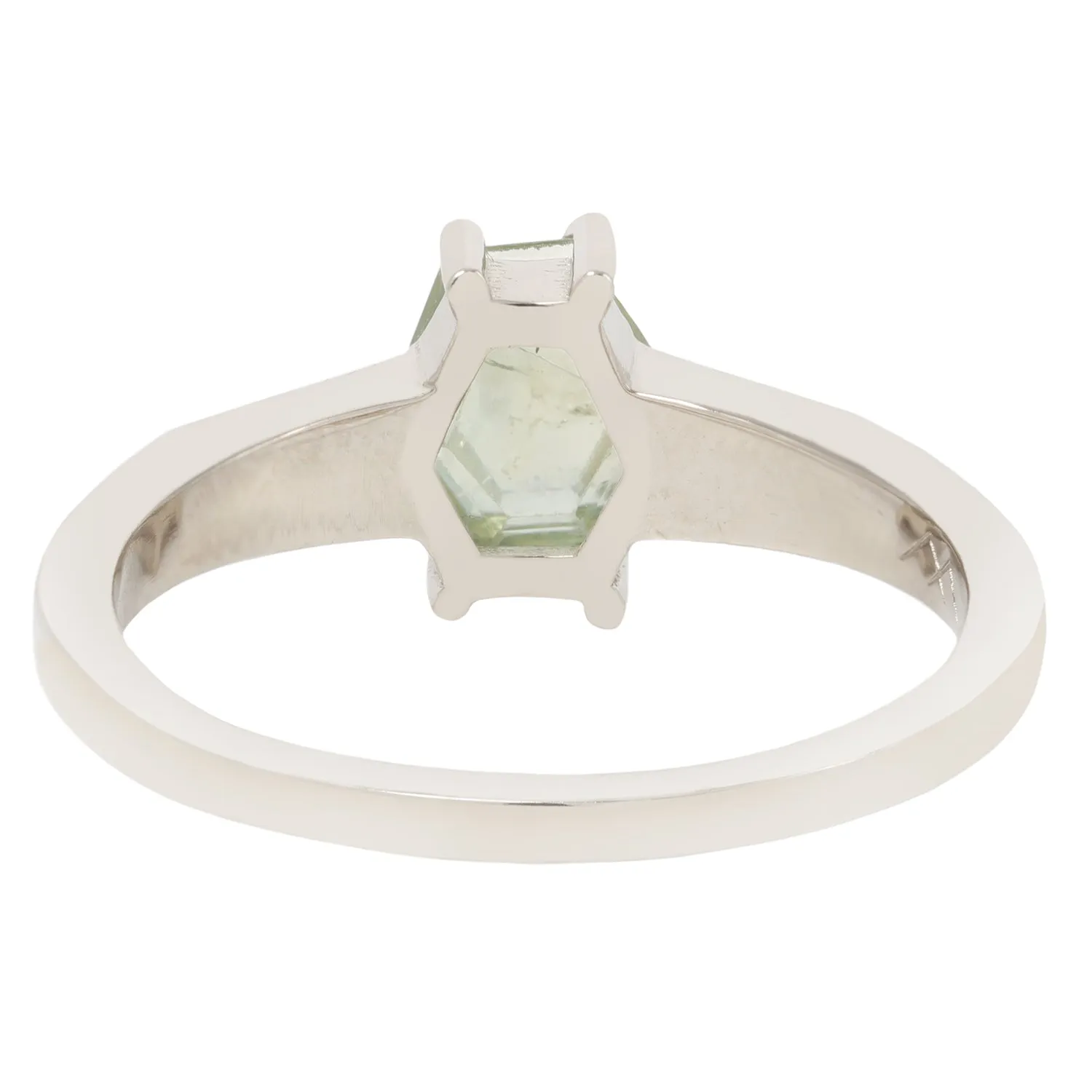 Green Hexagon Sapphire Ring
