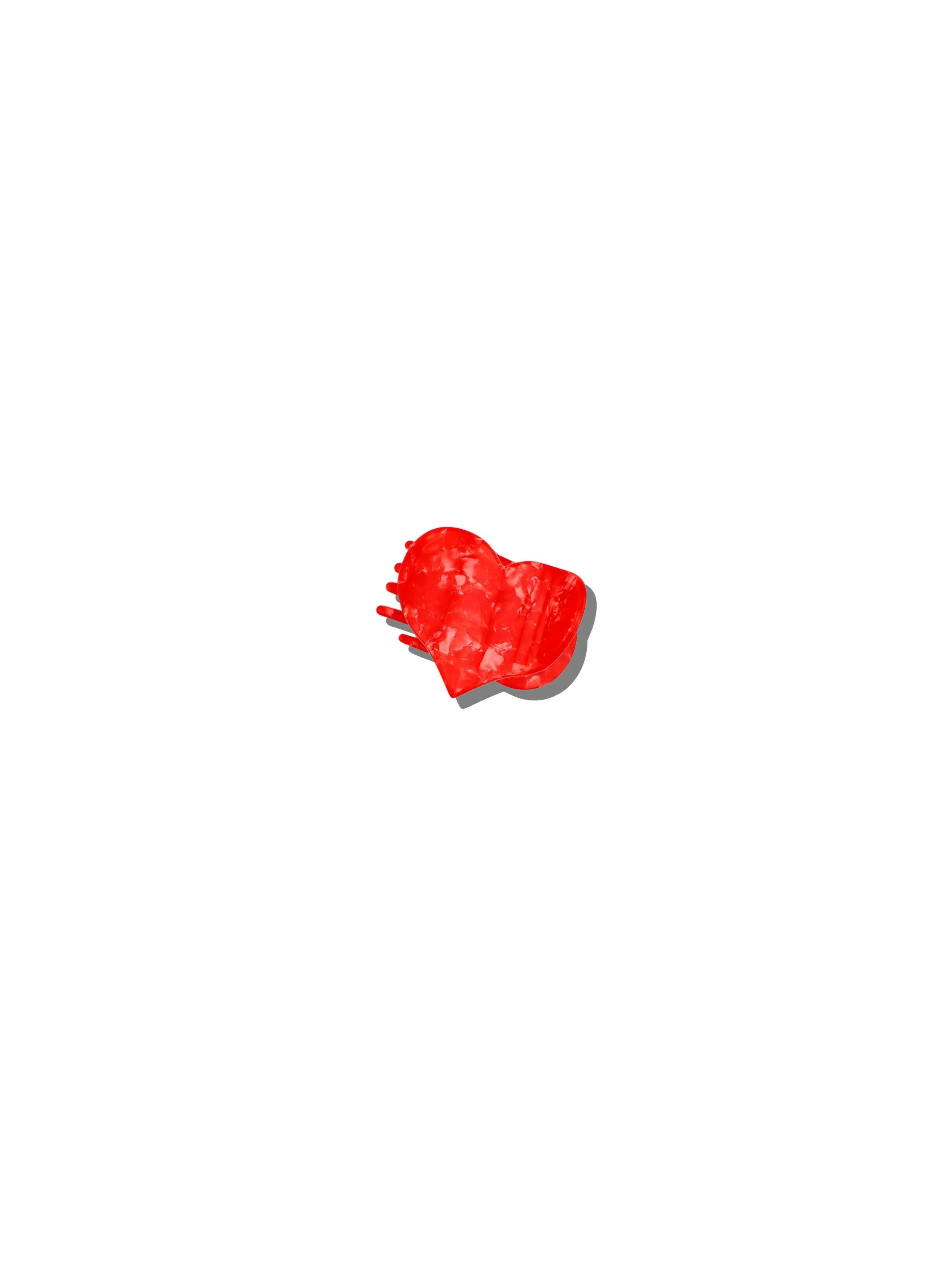 Handmade Lay Down Claw Clip - Small Heart