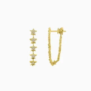 Hanging Star Chain Earrings
