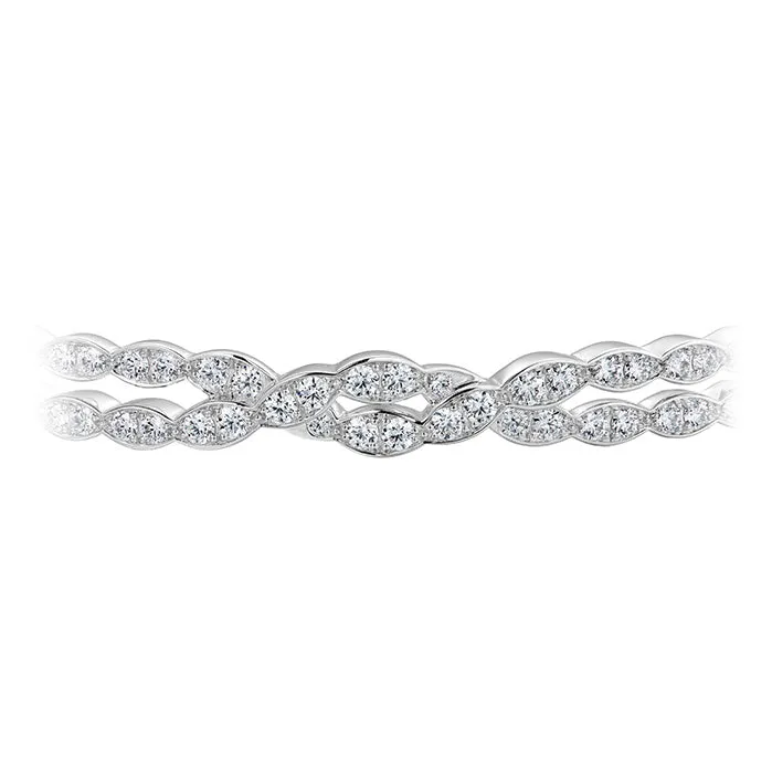 Hearts On Fire Lorelei Floral Double Diamond Twist Bangle