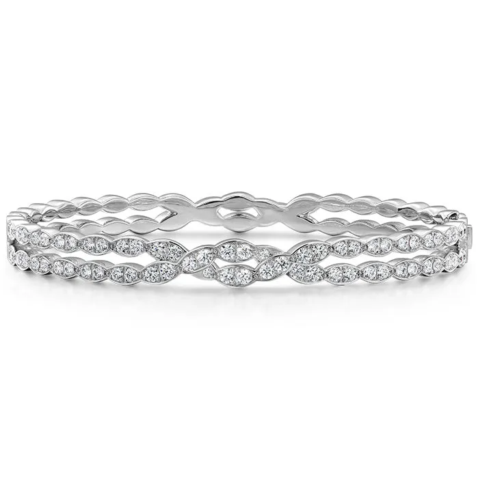 Hearts On Fire Lorelei Floral Double Diamond Twist Bangle