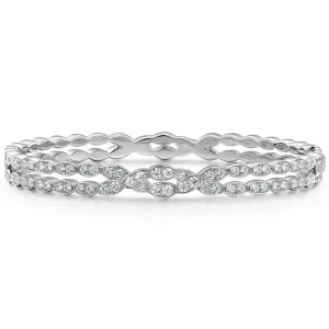 Hearts On Fire Lorelei Floral Double Diamond Twist Bangle