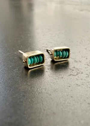 Hilary Finck Designs | Persian Turquoise   18k Captured Studs