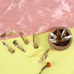 HP HIGH PROFILE Gold Tic Tac Hair Clips Made As Korea Korean and Hair Accessories Golden Color Tic Tac Clips for Women and Girls (Pack of 24)