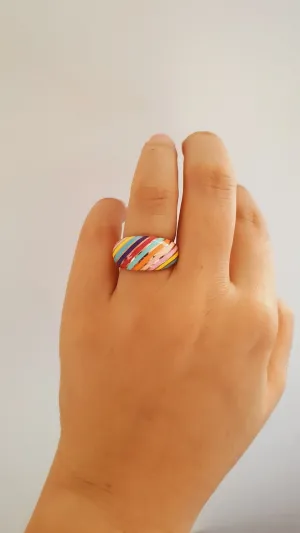 Illusion Ring in 925 Sterling Silver with Rose Gold Plating
