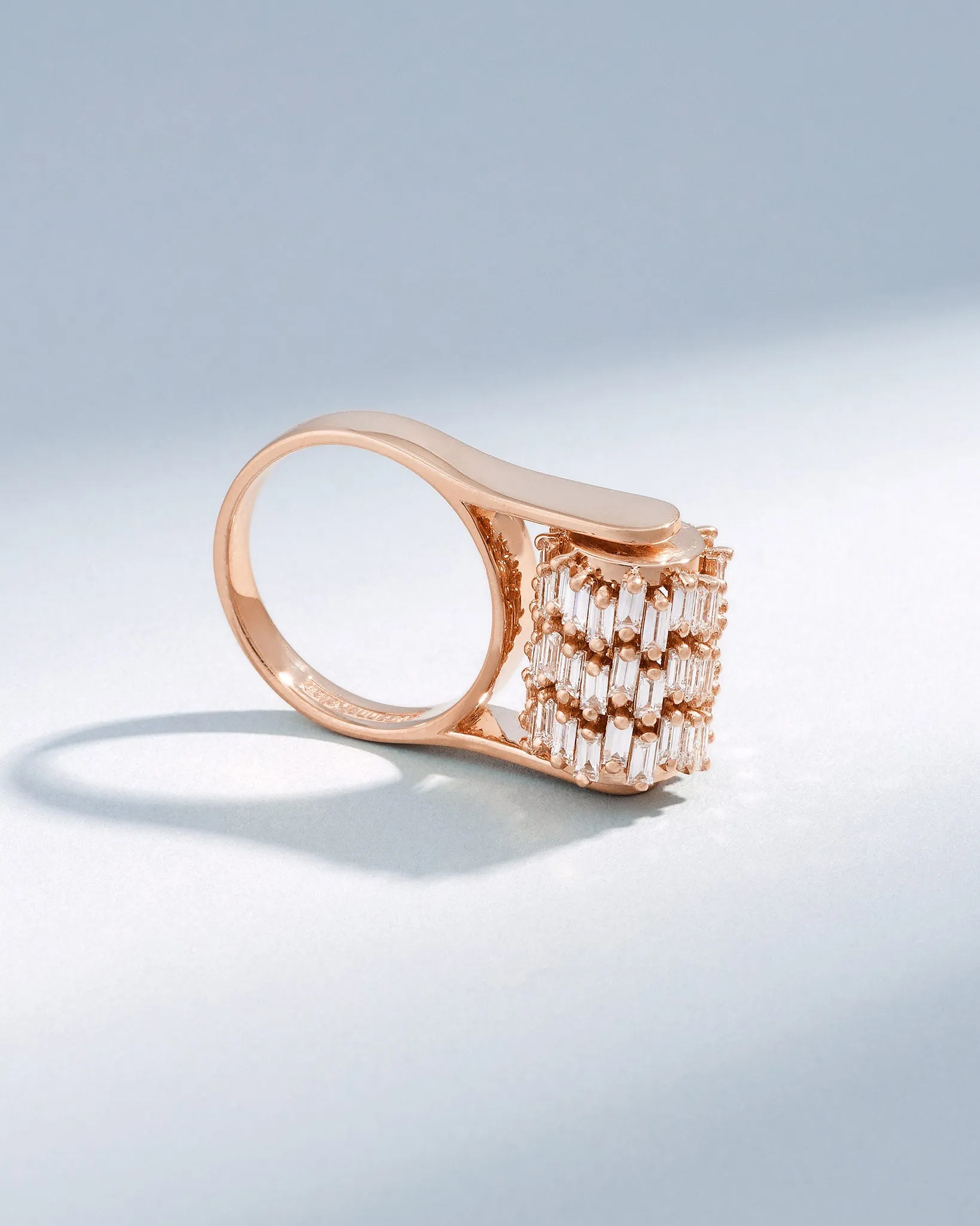 Infinite Triple Row Diamond Spinner Ring