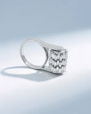 Infinite Triple Row Diamond Spinner Ring
