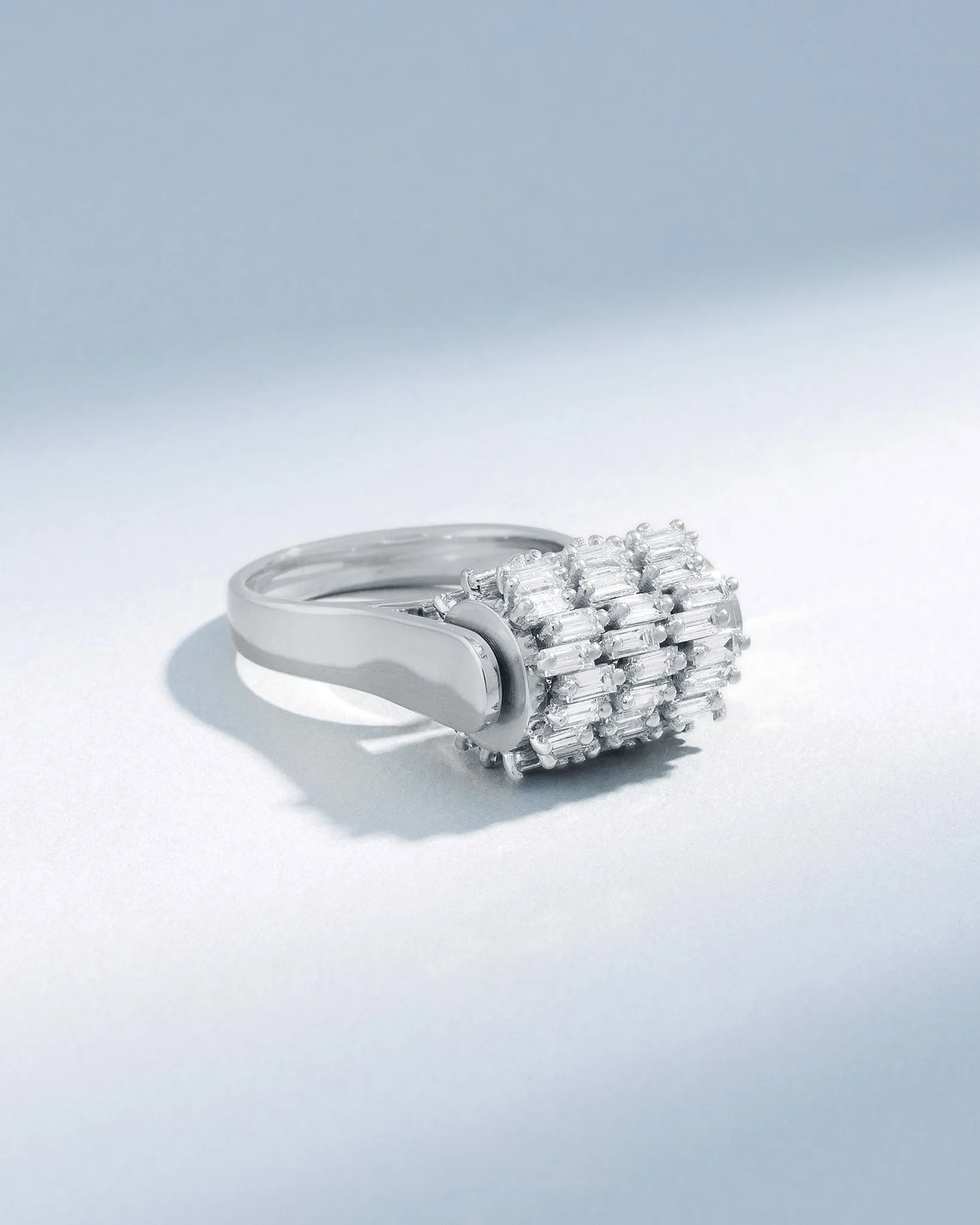 Infinite Triple Row Diamond Spinner Ring
