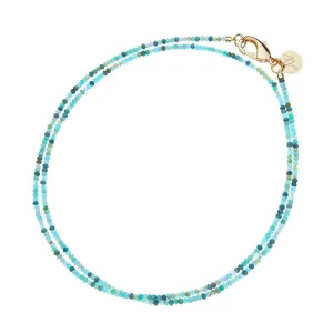 Jane Win Double Wrap Diamond-Cut Multi-Stone Beaded Necklace