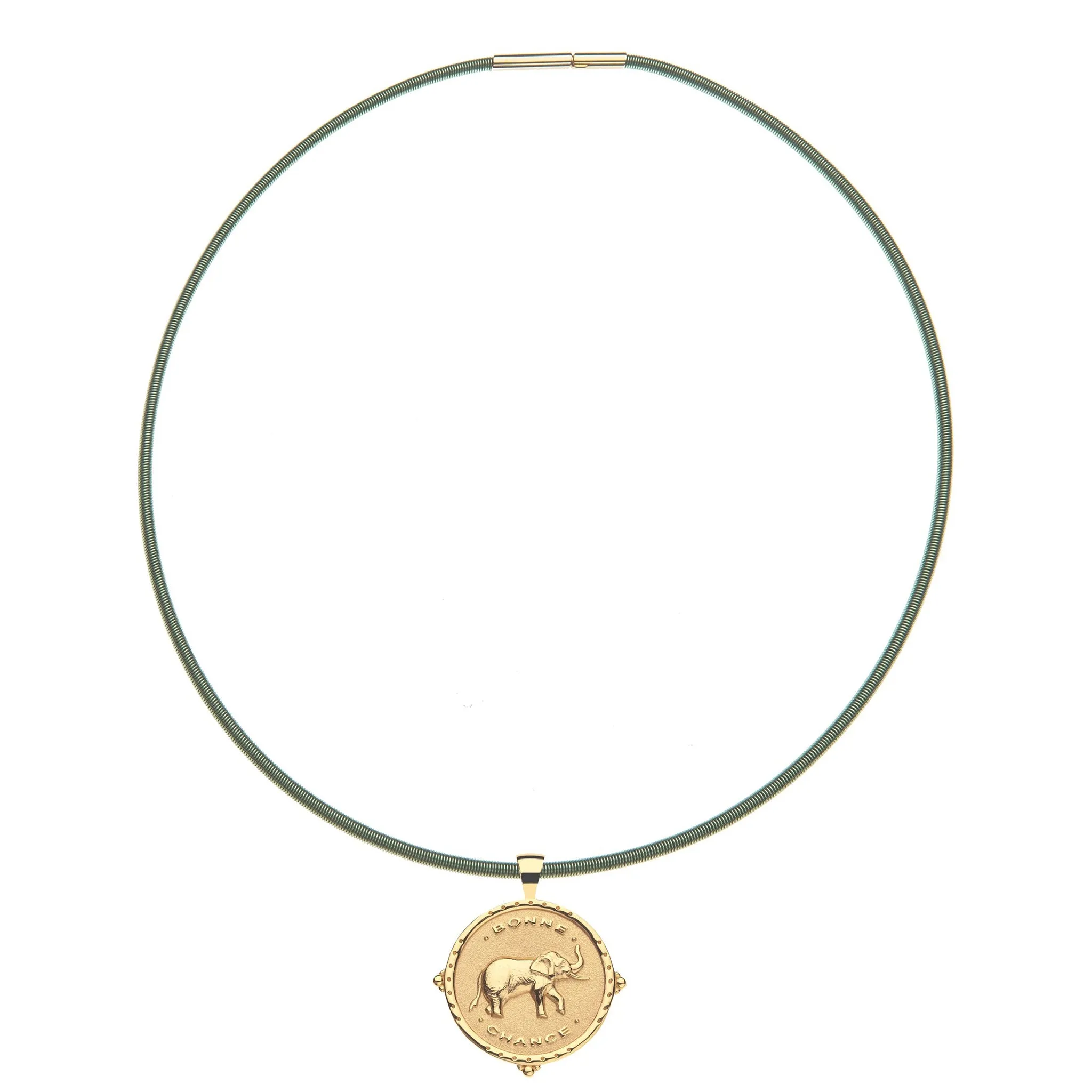 Jane Win Powder Coated Omega Wire Chain Necklace