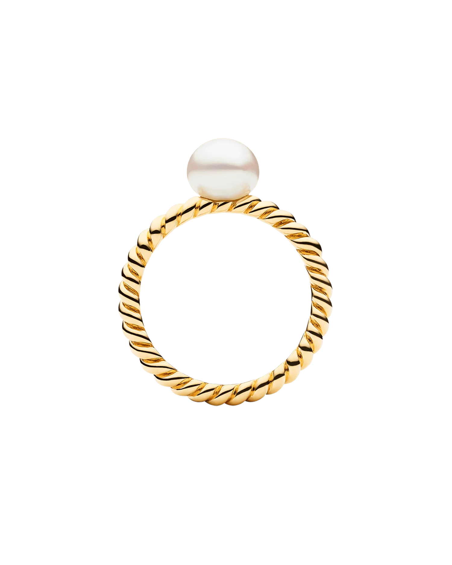 Keshi Pearl Rope Ring | 7mm Keshi Pearl and Yellow Gold