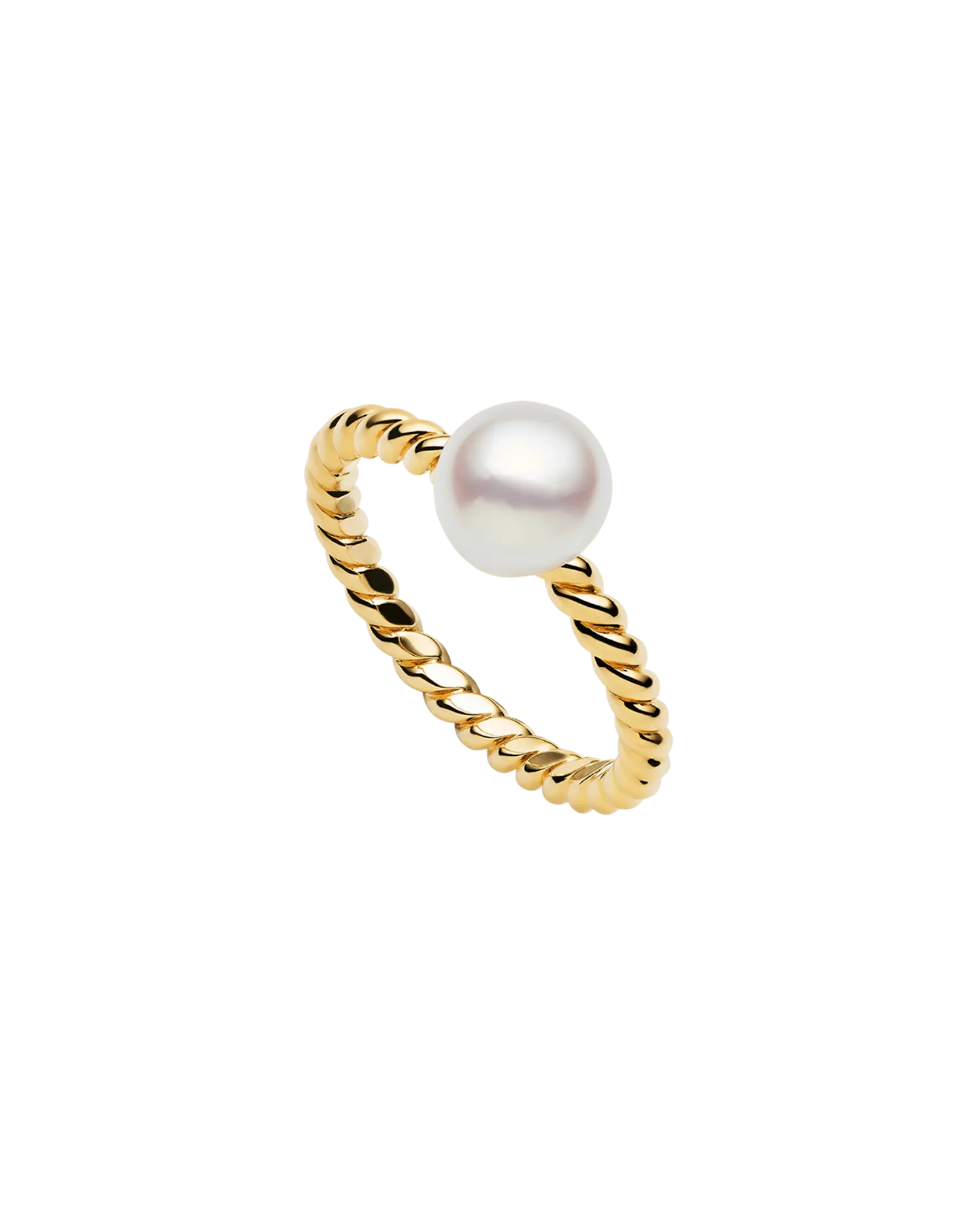 Keshi Pearl Rope Ring | 7mm Keshi Pearl and Yellow Gold