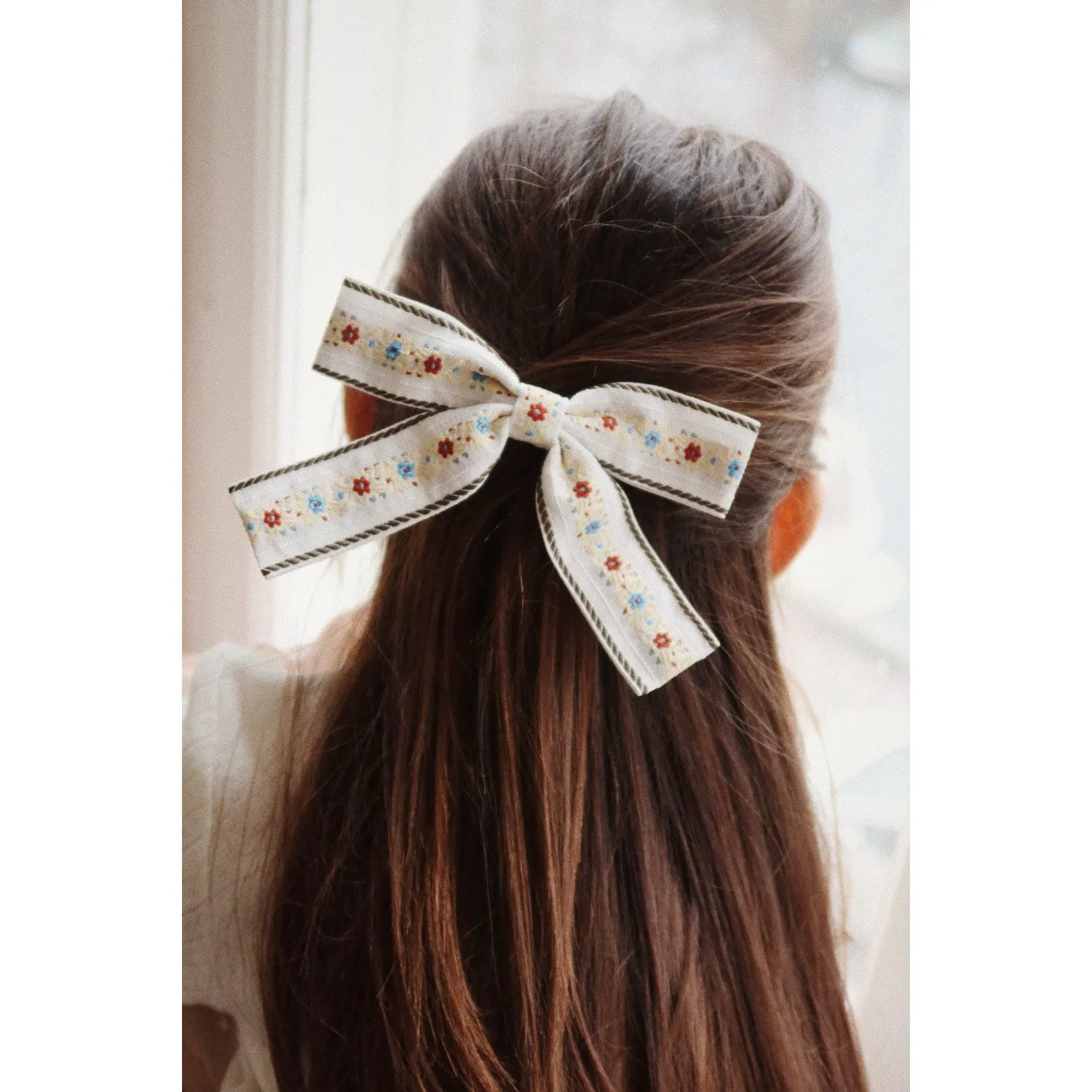 Konges Sl?jd Beige Ribbon Bowie Hair Clip
