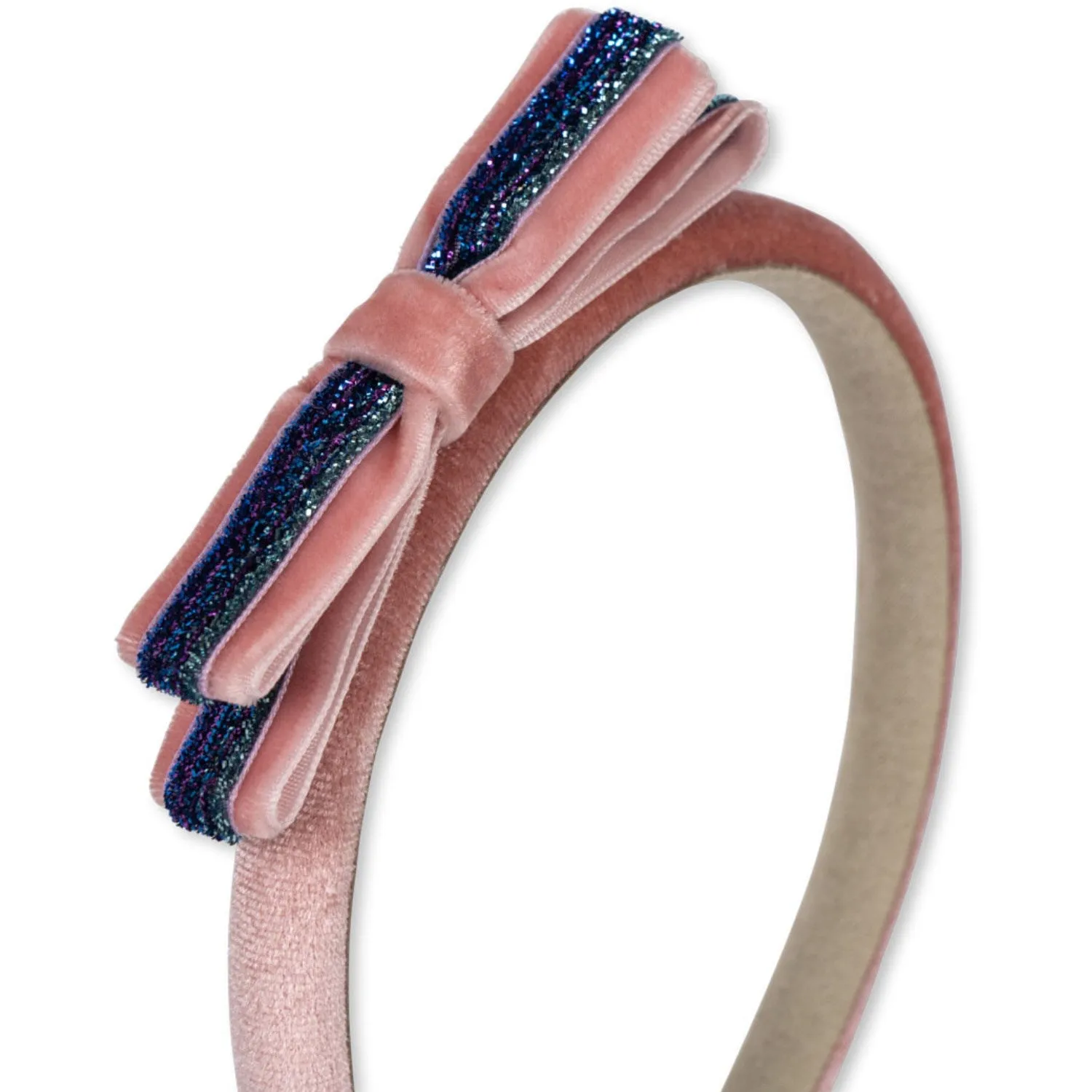 Konges Sl?jd Mellow Rose Velvet Bow Hairbrace