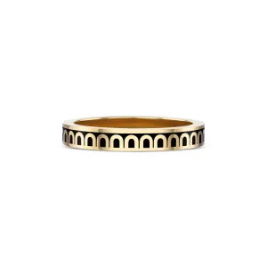 L'Arc de DAVIDOR Ring PM, 18k Yellow Gold with Caviar Lacquered Ceramic