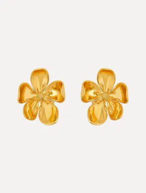 Large Cherry Blossom Clip-On Earrings