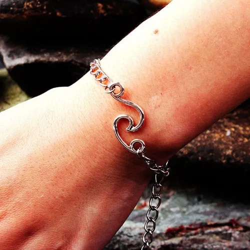LE SKY Fashion Beach Jewelry Double Layer Love Heart Starfish Pendant Beads Anklet Foot Chain Ankle Bracelet Jewelry For Women