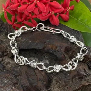 Love Knot Sterling Silver Extra Heavy Handchain