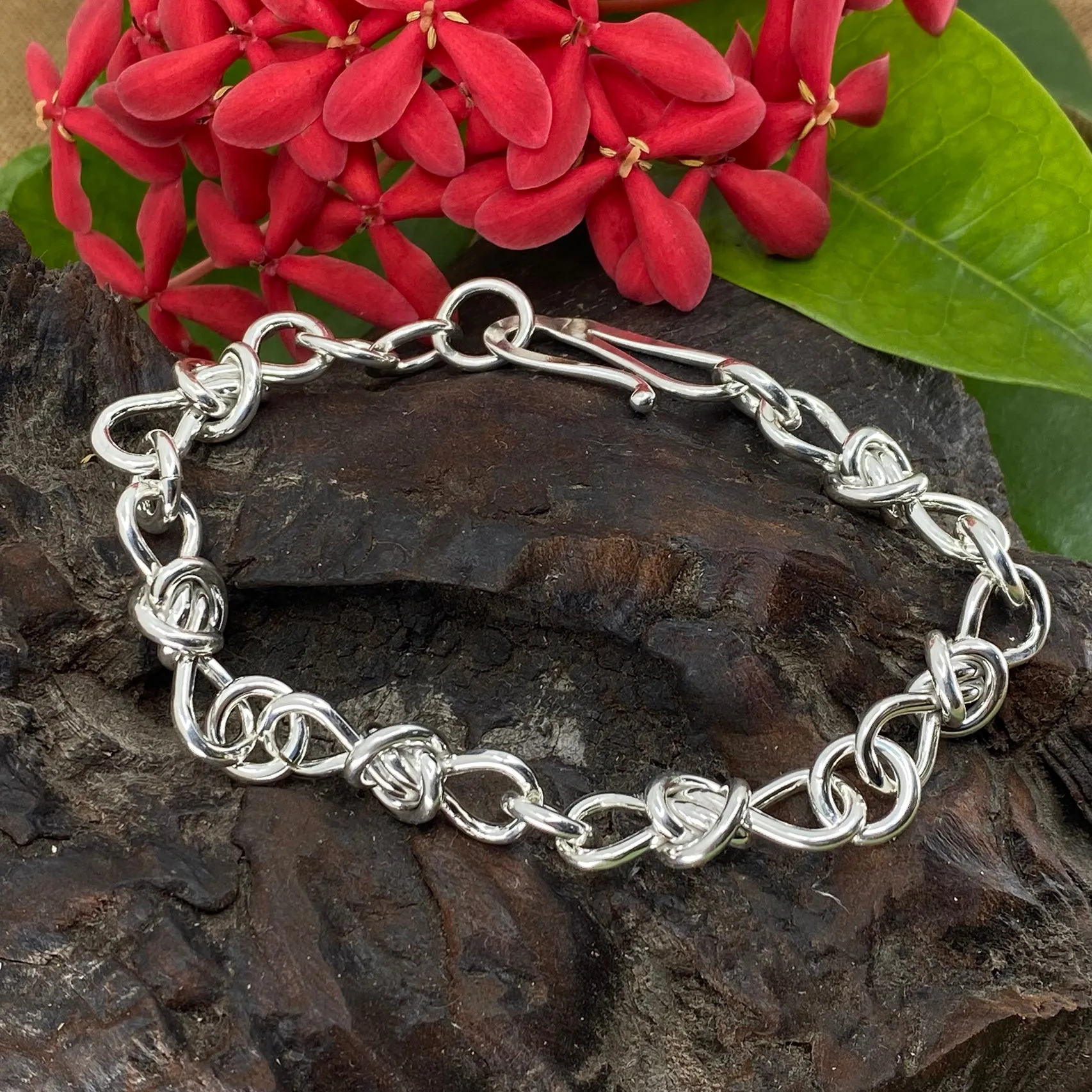 Love Knot Sterling Silver Extra Heavy Handchain