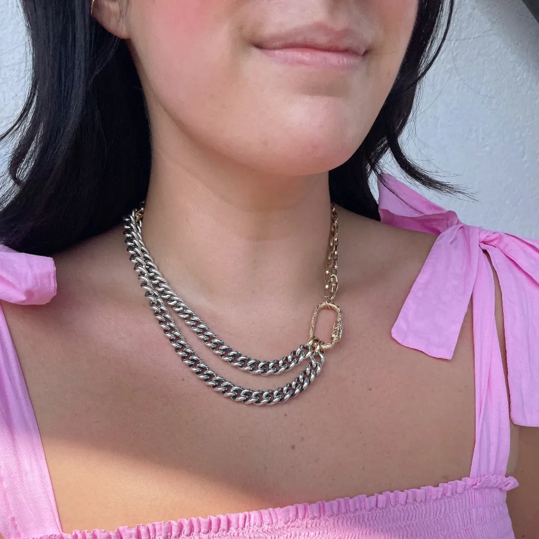 Marla Aaron 14K Yellow Gold Biker Chain Necklace