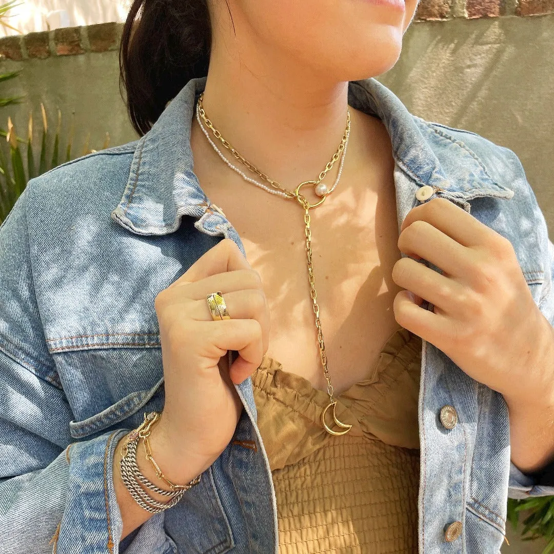 Marla Aaron 14K Yellow Gold Biker Chain Necklace