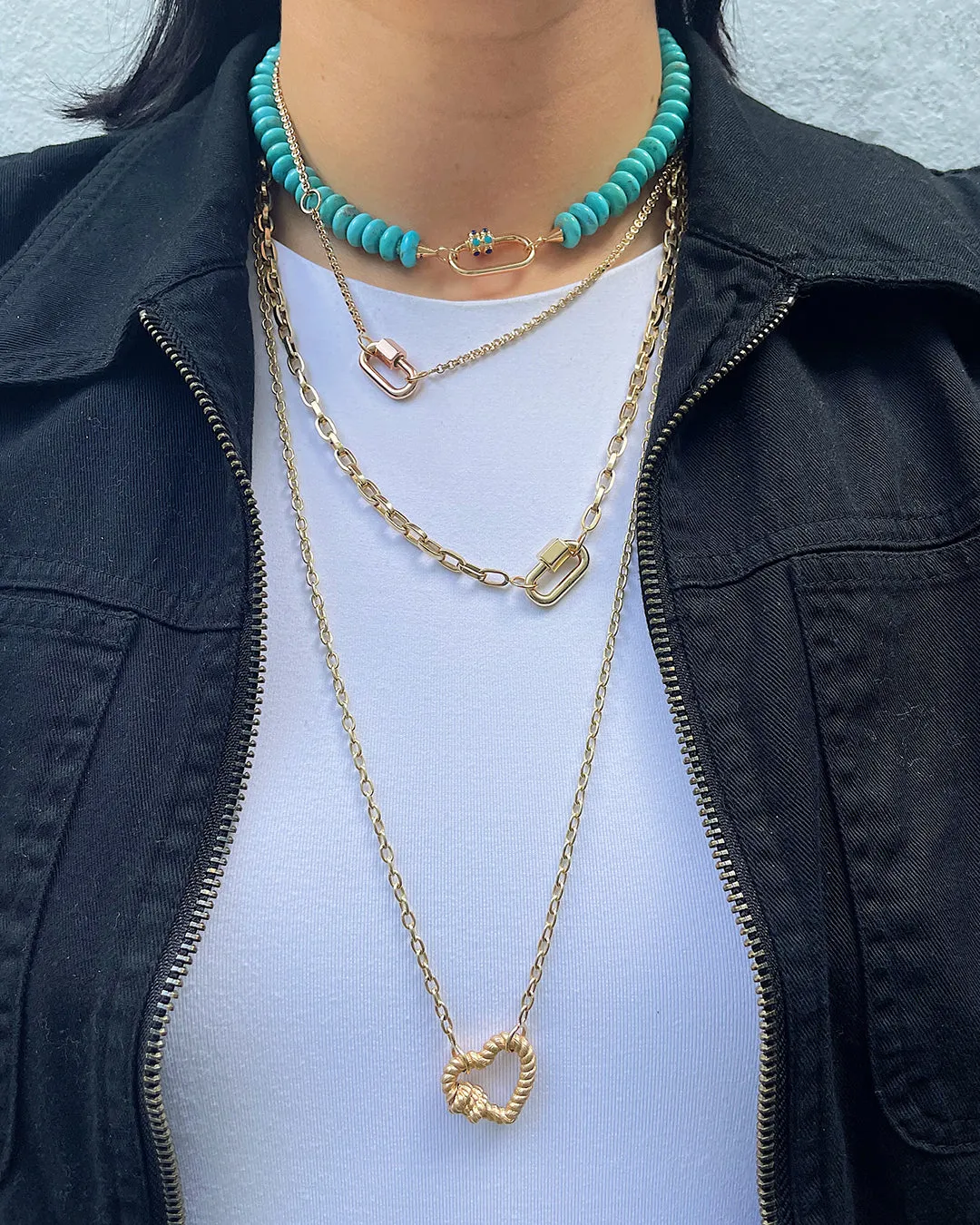 Marla Aaron 14K Yellow Gold Biker Chain Necklace
