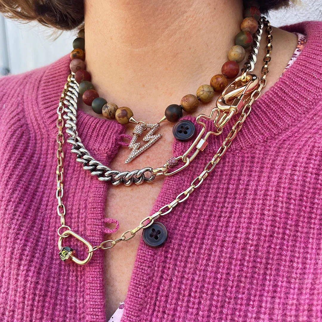 Marla Aaron 14K Yellow Gold Biker Chain Necklace