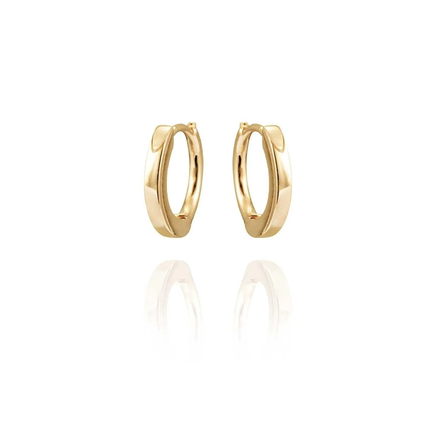 Mini Creoles Pair Mini Plain Creoles - 18k gold