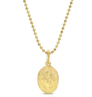 Mini Saint Christopher charm necklace