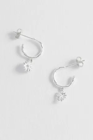 Molten Daisy Hoop Earrings
