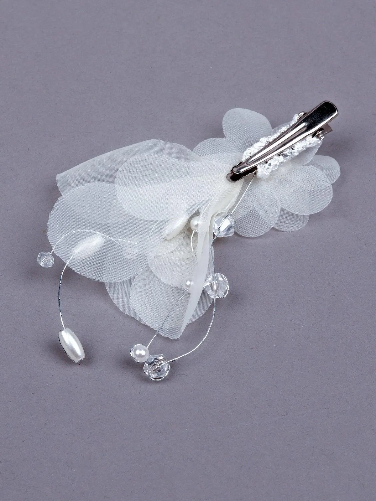 Odette Women White Fabric Brooch