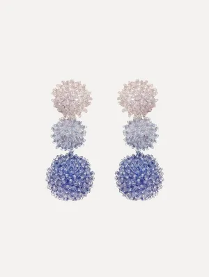 Ombr?? Pompom Drop Clip-On Earrings