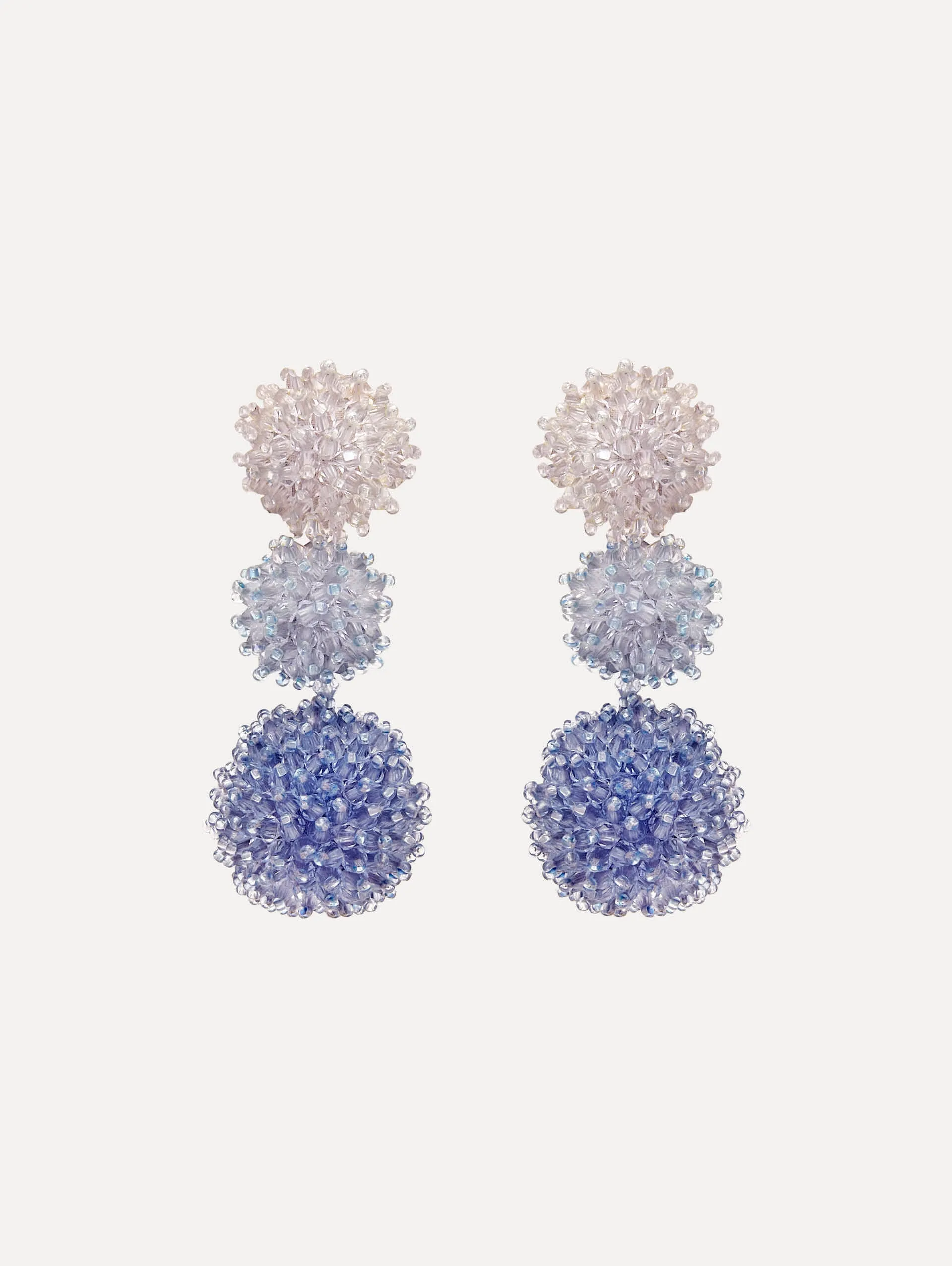 Ombr?? Pompom Drop Clip-On Earrings